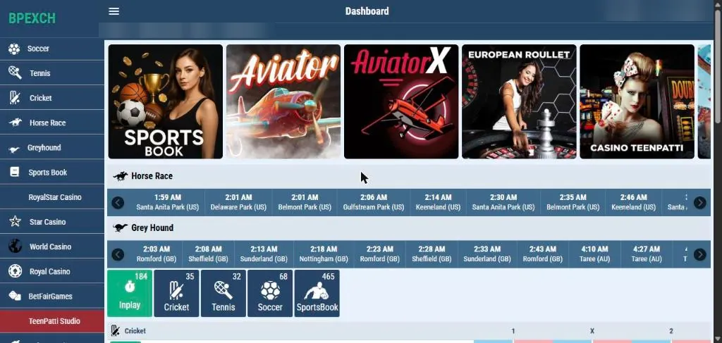 BP Exch — home screen of the live demo