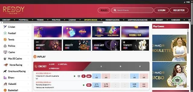 ReddyBook Pro — home screen of the live demo